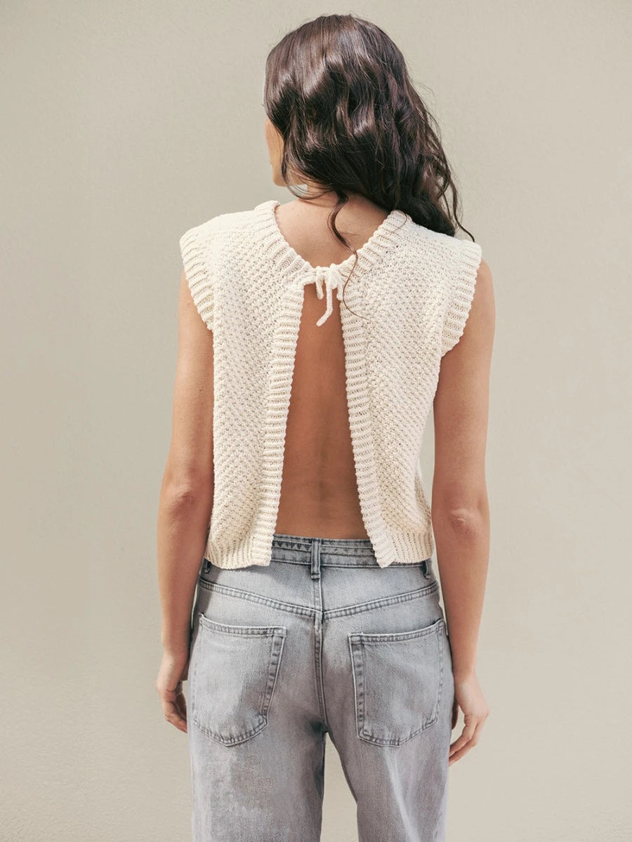 Sandnes Strikkeopskrift 2504 NR. 01 - Rose Top