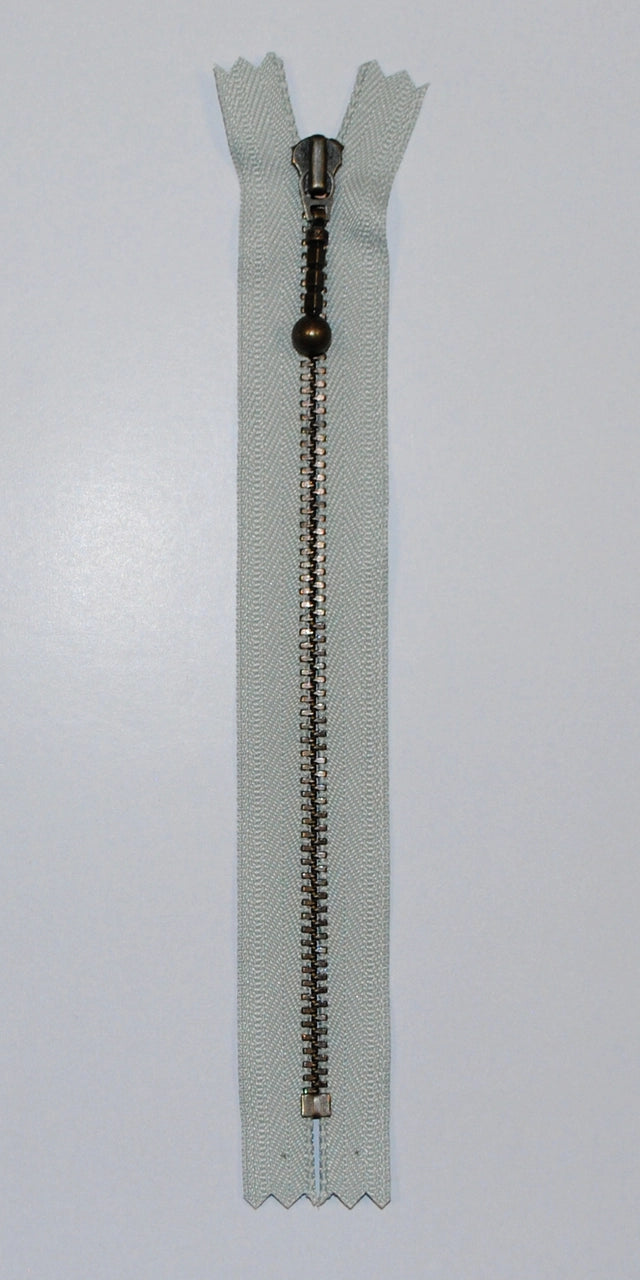 Lynlås - 14 cm - Lys grå