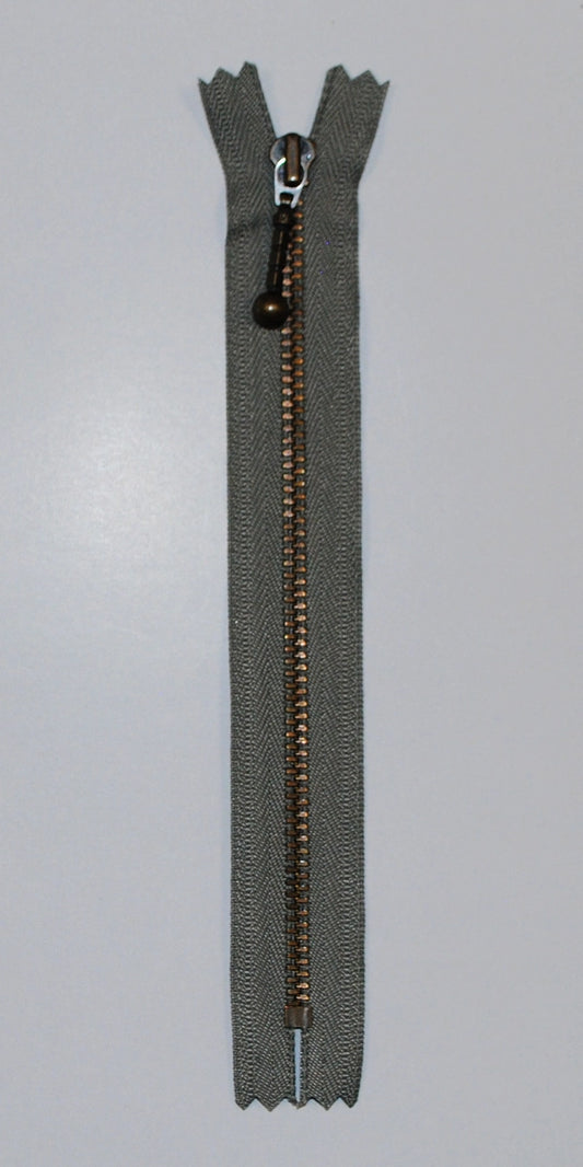 Lynlås - 23 cm - Grå