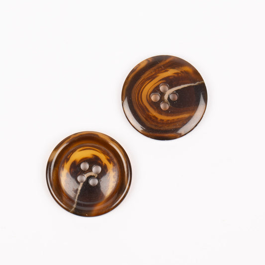 Knapper - Horn teak - 25 mm