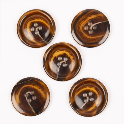 Knapper - Horn teak - 25 mm