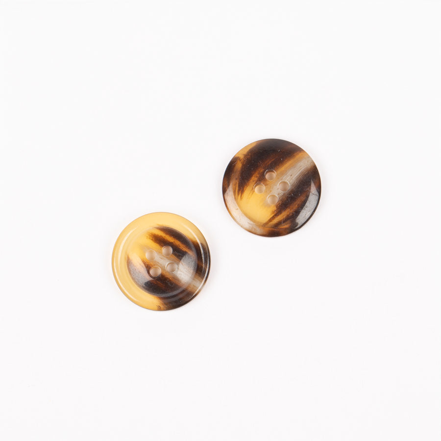 Knapper - Horn karamel - 18 mm