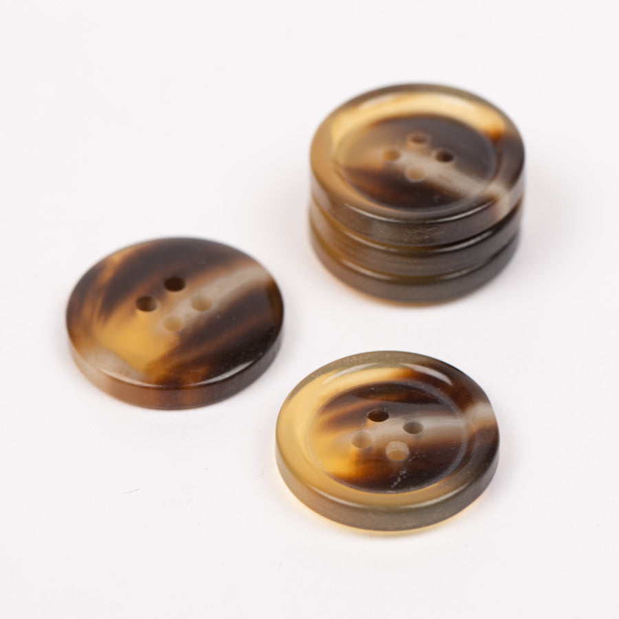 Knapper - Horn karamel - 18 mm