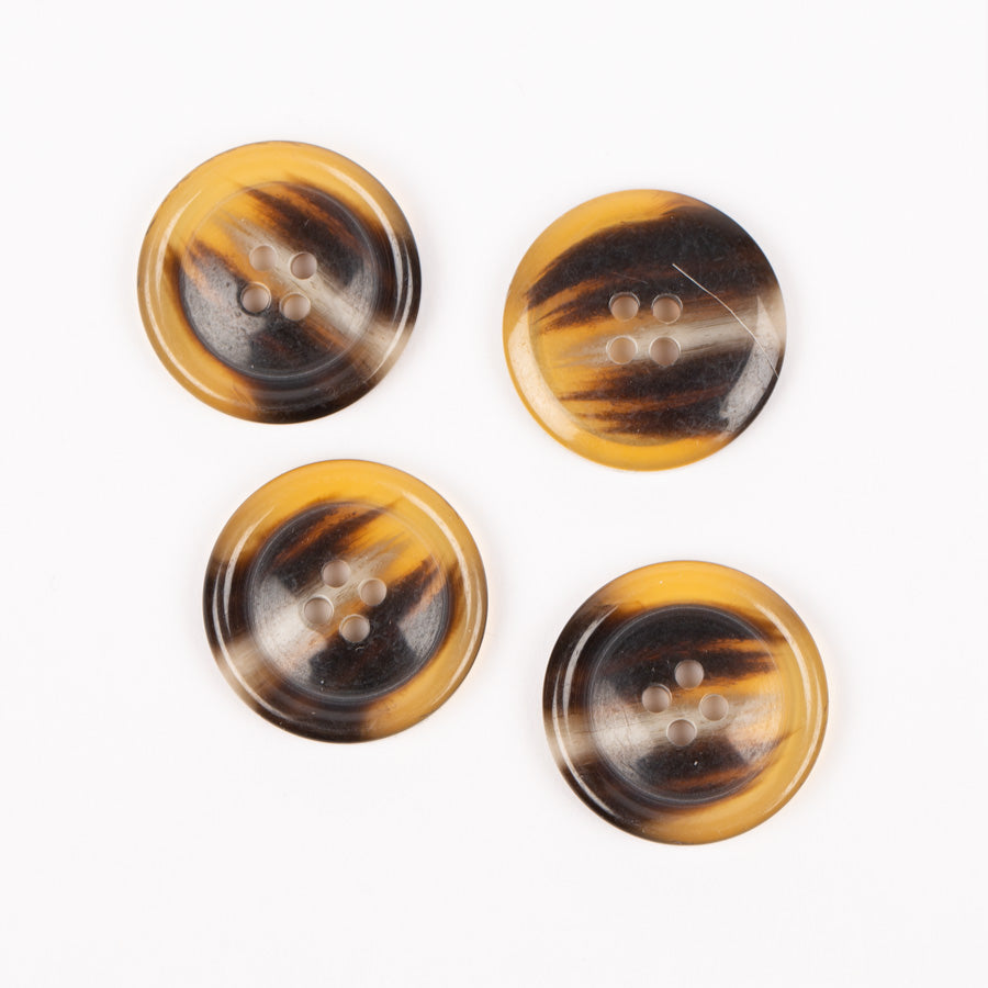 Knapper - Horn karamel - 23 mm