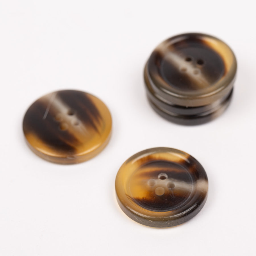 Knapper - Horn karamel - 23 mm