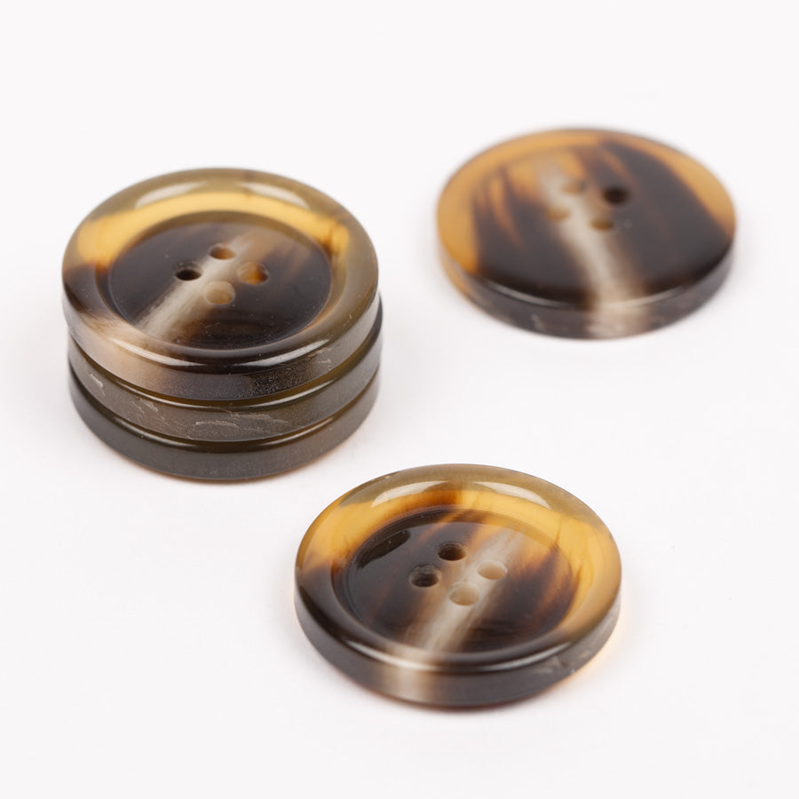 Knapper - Horn karamel - 25 mm