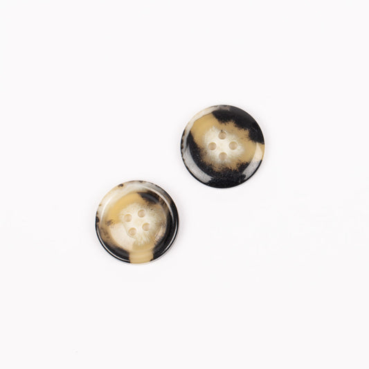 Knapper - Horn mocca - 18 mm