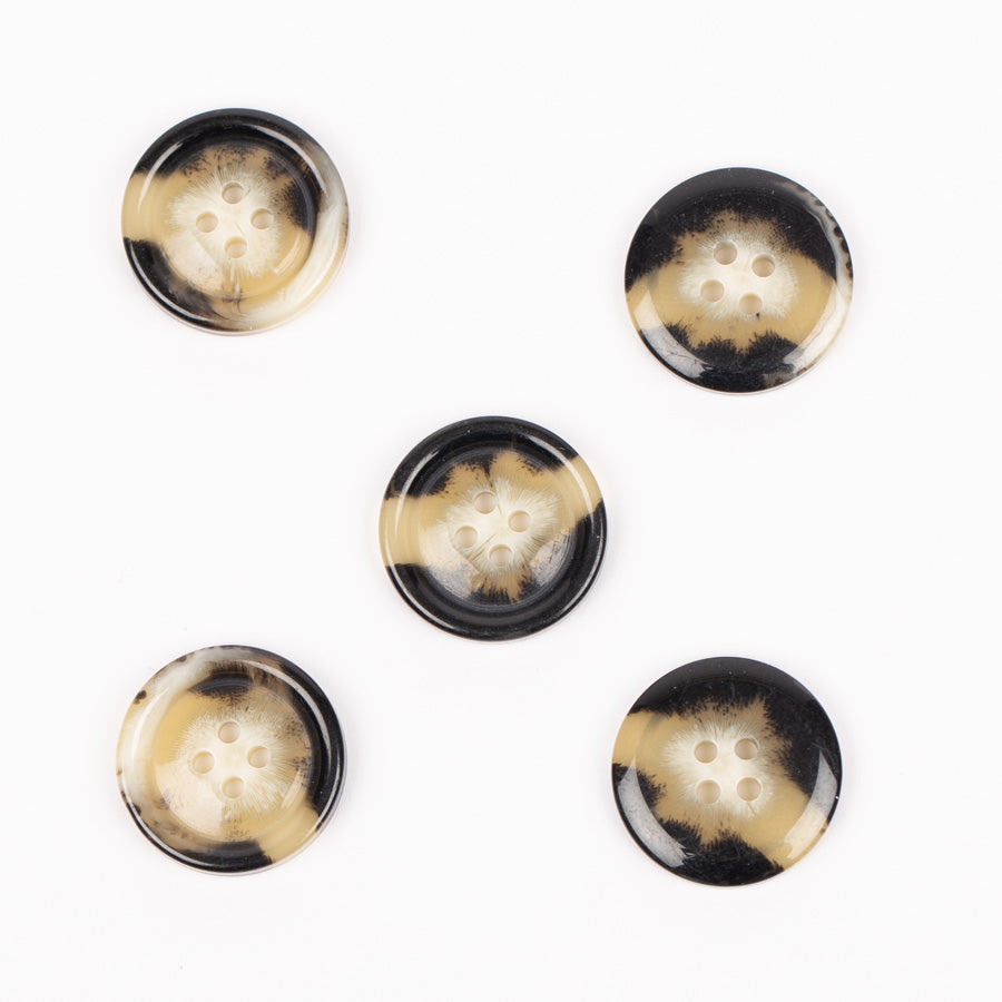 Knapper - Horn mocca - 18 mm