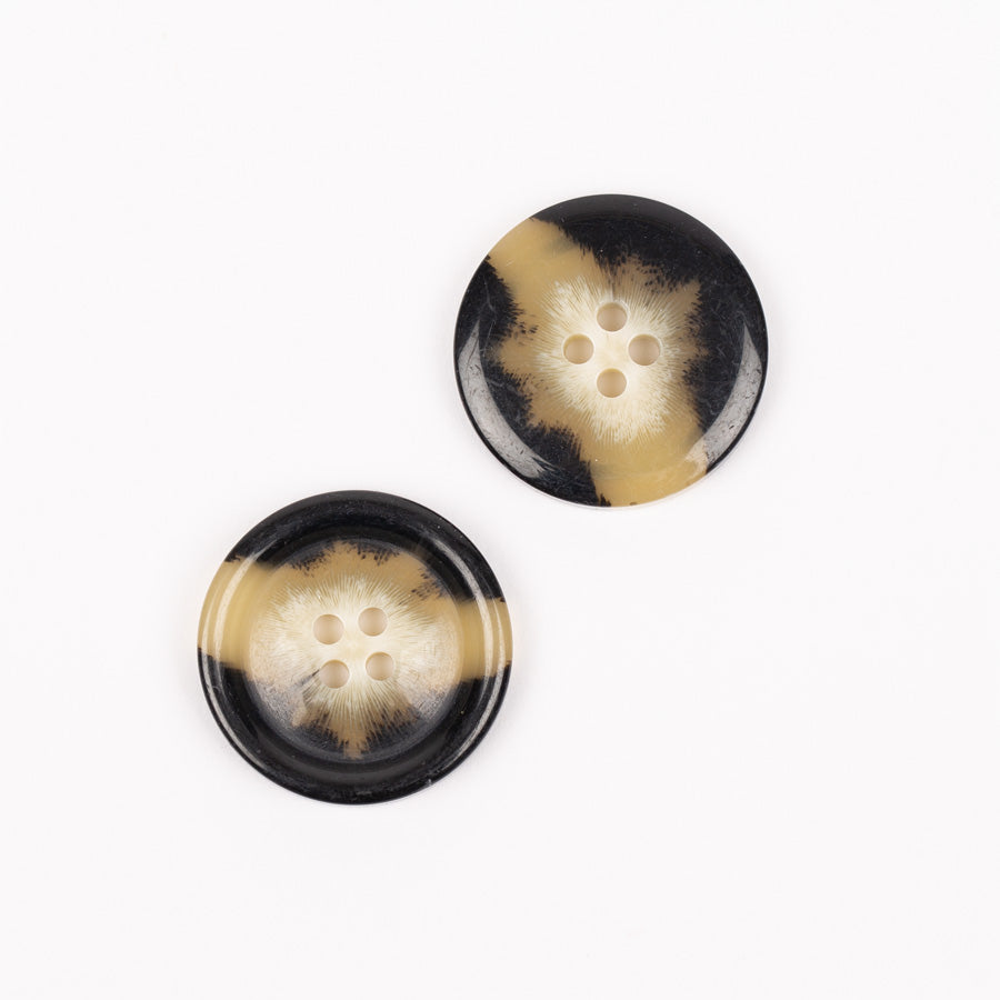 Knapper - Horn mokka - 25 mm