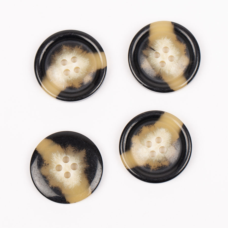 Knapper - Horn mokka - 25 mm