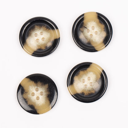 Knapper - Horn mokka - 25 mm