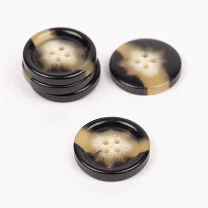 Knapper - Horn mokka - 25 mm