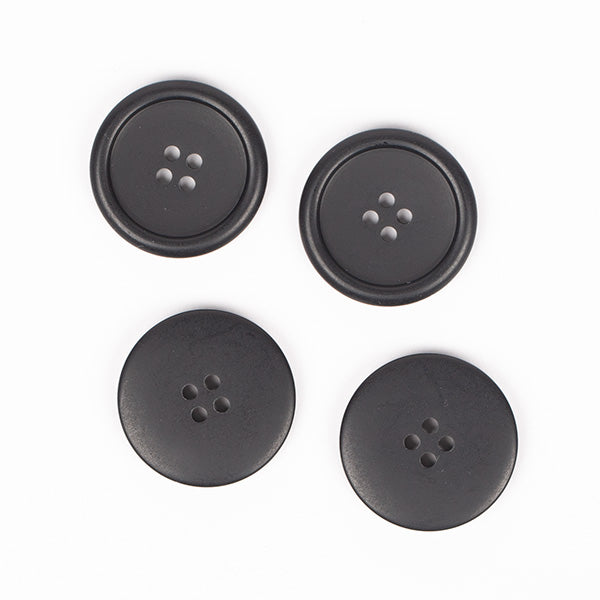 Knapper - Sort mat - 23 mm