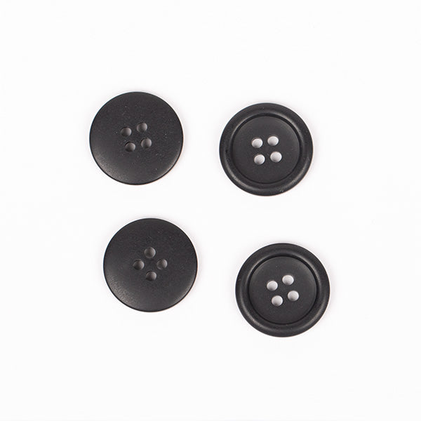 Knapper - Sort mat - 18 mm