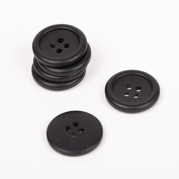 Knapper - Sort mat - 18 mm