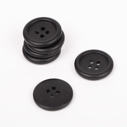Knapper - Sort mat - 18 mm