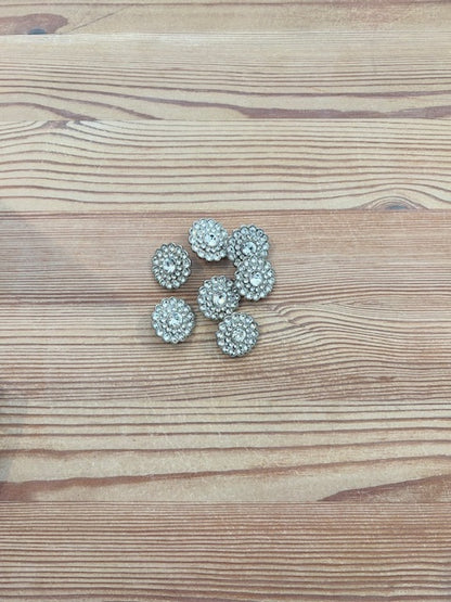Knapper - Sølv med similisten - 20 mm