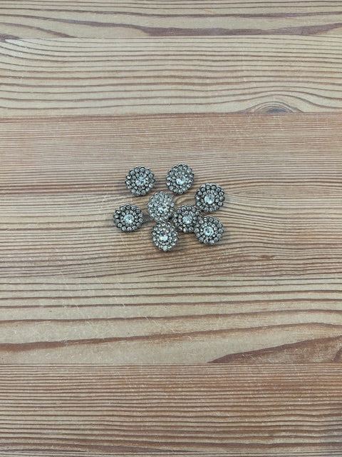 Knapper - Sølv med similisten - 15 mm