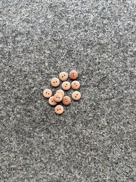 Knapper - Træ natur - 13 mm