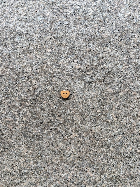 Knapper - Træ hjerte - 12 mm