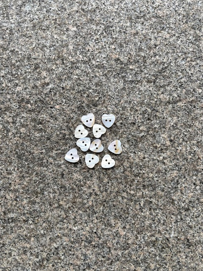 Knapper - Hjerte perlemor - 12 mm