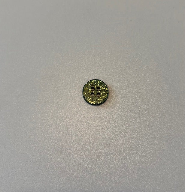 Knapper - Grøn glimmer - 15 mm