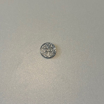 Knapper - Sølv glimmer - 15 mm