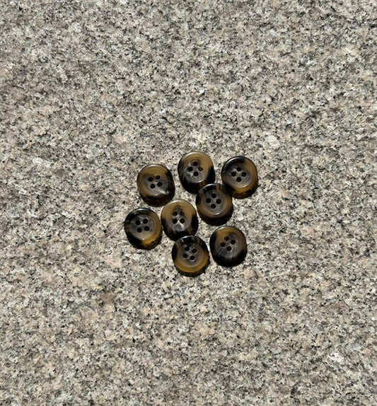 Knapper - Horn karamel - 15 mm
