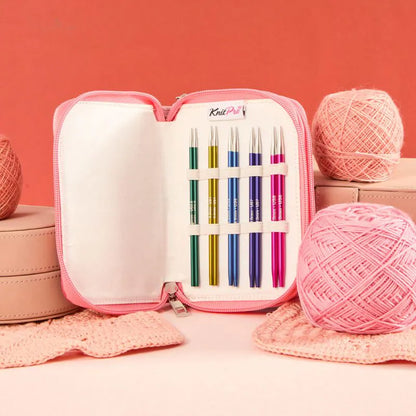KnitPro Zing - Starter sæt - Udskiftelig rundpinde - Lang 13 cm